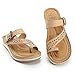 Alexis Leroy Women's Comfort Wedge Heel Sandals Thong Buckle Flip Flops