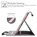 Fintie Handbag Case for iPad 9.7 2018/2017, iPad Air 2, iPad Air, Multi-Angle Viewing Stand Cover with Handle, Document Pocket, Auto Wake/Sleep for iPad 6th / 5th, iPad Air 1/2, Rose Gold