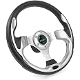 Spaorcco 12.5" Wood Grain Boat Steering Wheel Anti-Slip ,3/4 Inch Axle Marine Steering Wheel Adapter For Seastar And Verad, Etc. For Marine Boats, Vessels, Yacht, Pontoon Boat