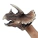 Gemini&Genius Triceratops Dinosaur Hand Puppets Large Soft Rubber Realistic Funny & Scared Dino Head Hand Puppets Home, Stage and Class Role Play Toy for Kids and Toddlers