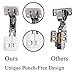 170 Degree Punch Free Frameless Cabinet Doors Hinges Concealed Hydraulic Adjustable Mounting Hinges Soft Closing Stainless Steel Buffer Dampers for Wardrobe,1 Pair(1 Pair)