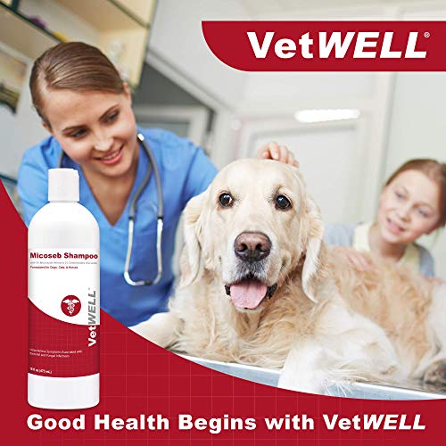 VetWELL Micoseb Medicated Shampoo for Dogs & Cats Medicated Dog