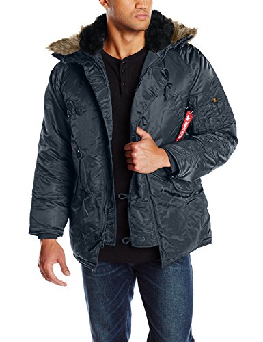 Alpha Industries Men's N-3B Parka Jacket, Replica Blue, Medium