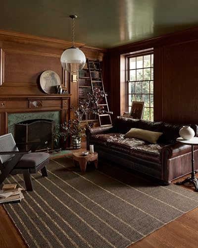 Loloi Leanne Ford Weatherstaff Collection WTS-01 Espresso/Natural 3'-6" x 5'-6"…