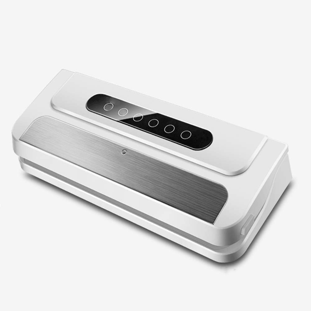 Vacuum Sealer/Heat Sealer Food Saver Vacuum Sealer Machine Food Saver Household Vacuum Sealing Machine Small Commercial Dry And Wet Oil Powder For Strong Suction Sealing (Color : White)