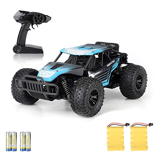 Boy Toys Remote Control Car - 20KM/H High Speed Race Car Can Drift 2.4Ghz 1/16 Off Road RC Truck with Two Rechargeable Battrreries Top Toys for Kids 8 10 12 UP Year Old(Blue)