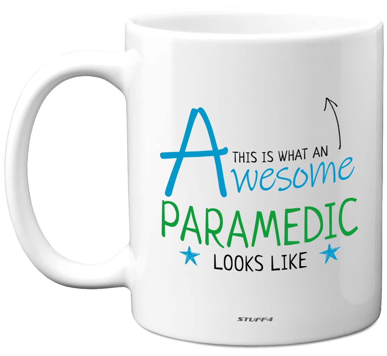 Stuff4 This is What an Awesome Paramedic Looks Like, 11oz Ceramic Dishwasher Safe Premium Mugs, Paramedic Gifts, Gifts for keyworker Gift, Mug