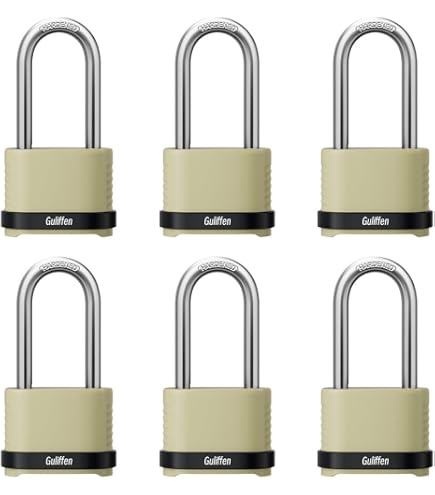 4-Digit Combination Padlock – Solid Hardened Steel, Weatherproof Resettable Lock, 5.5mm Shackle For School Lockers, Gym, Suitcase, Fence, Toolbox (10,000 Codes)