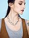Freshwater Pearl Choker Cultured Pearl on 2 Strand Leather Necklace Collar Costume Jewelry for Women 16’’ Black