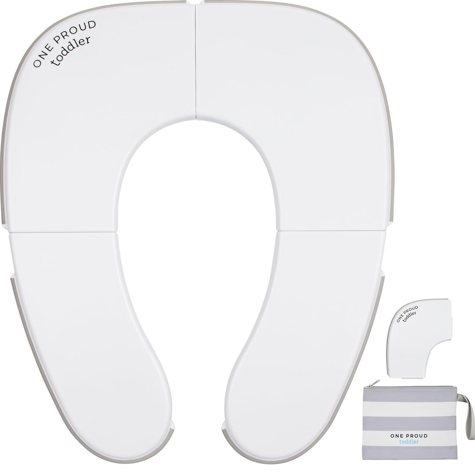 Travel Potty Seat, Ultra Compact, Ultra Non-Slip, Seat Made in USA, No-Pinch Locking Hinges, Easy to Clean, Included Carry Bag