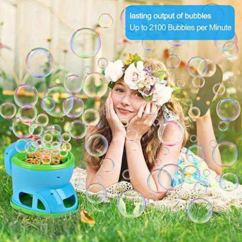 Bubble Machine, Automatic Bubble Maker Cartoon Toilet Over 2100 Bubbles Per Minute Bubble Blower Toy for Kids Boys Girls Easy to Use for Indoor Outdoor Party Wedding Baby Showers ( 2020 New Version)