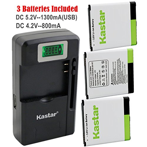 KastarGalaxy S4 Battery (3-Pack with NFC) and Intelligent Mini Travel Charger for Galaxy S4, S IV, I9505, M919 (T-Mobile), I545 (Verizon), I337 (AT&T), L720 (Sprint), EB-B600BUB, EB-B600BUBESTA