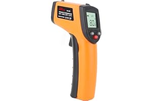 LEERCHUNAG Infrared Thermometer -58°F ~ 752°F (Not for Human), LEERCHUANG Laser Temperature Gun for Pizza Oven, Non-Contact Laser Thermometer Gun with Adjustable Emissivity for Cooking/BBQ/Freezer