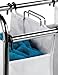 Honey-Can-Do SRT-01235 Heavy-Duty Triple Laundry Sorter, Chrome/White 70 lbs