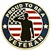 PinMart Made in USA Veteran American Flag Enamel Lapel Pin