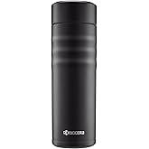 Kyocera Travel Mug with Twist Top, 17oz, Jet Black