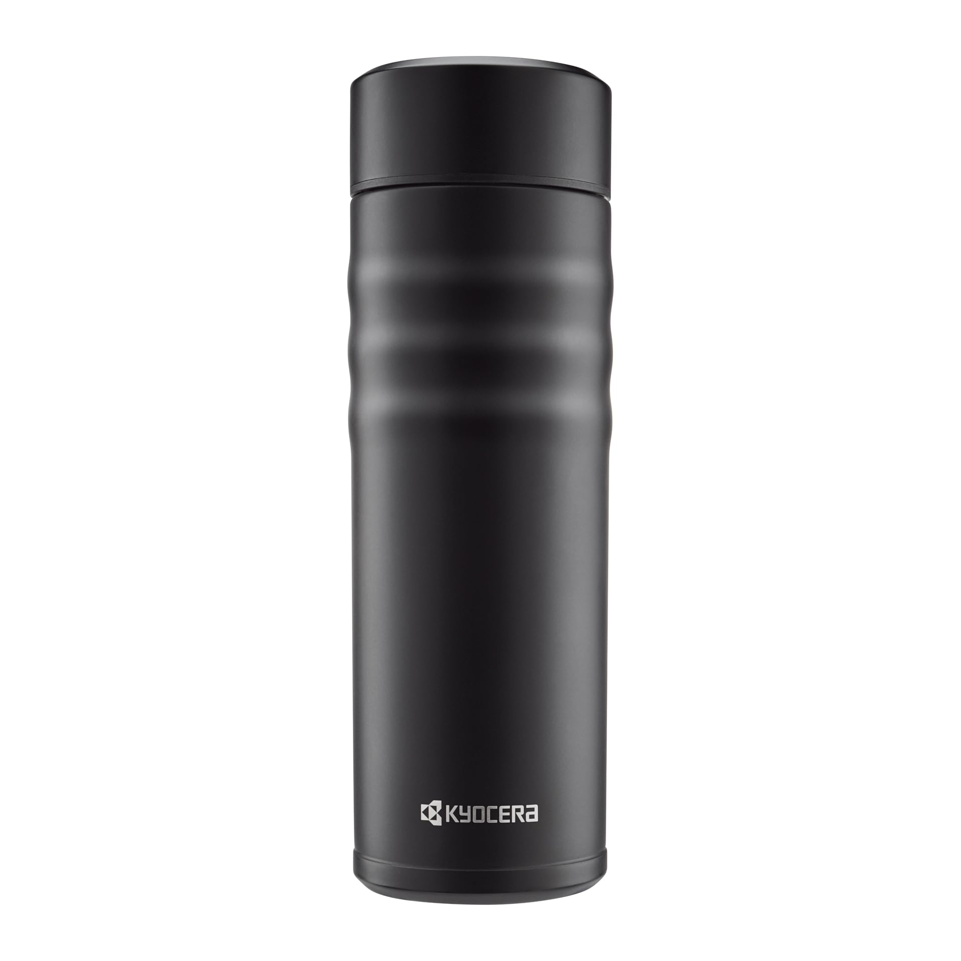 KYOCERA MB-17S BK Travel Mug with Twist Top, Stainless Steel, Black, 500ml