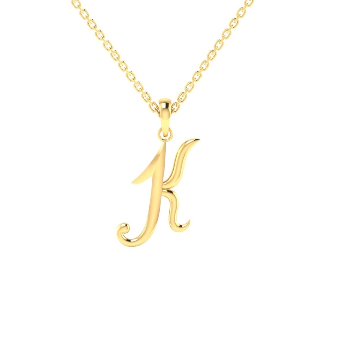 Buy Jewelebration 22K Yellow Gold (2.56gms) Gold K Letter Pendent at