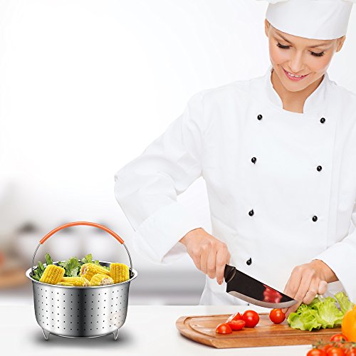 Instant Pot Steamer Basket, 6 or 8 qt Pressure Cooker Accessories, Premium Instapot Insert and Colander, Perfect for Steaming Vegetables Eggs Fruits by HAOZAN - Thumbnail 6