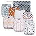 Nora's Nursery Cloth Diapers 7 Pack with 7 Inserts & 1 Wet Bag - Waterproof Cover, Washable, Reusable & One Size Adjustable Pocket Diapers for Newborns and Toddlers - Jungle Cat