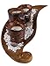 Modern Tabletop Tea Light Set | Black and Brown Theme | Contains 3 Round Leaf Tealight Holders | Pebbles Included With Leaf Shaped Tealight Tray | Beautiful Modern Design | Fits Any Standard Tealight