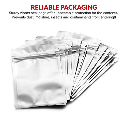 Mylar Bags with Ziplock 3.3 x 5.5” 100 Bags Sealable Heat Seal Bags
