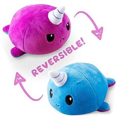 Reversible Cute Mini Blue/Purple Narwhal Plushie Madagascar Ubuy