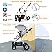 Newborn Baby Stroller by Cynebaby – Converts from Luxury Bassinet Seat to Infant Pushchair – Grey