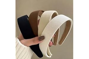 Huachi Headbands for Women Non Slip Trendy Headbands for Women’s Hair 1 inch Wide Cute Headband for Girls, Fall Head Bands Elastic Hair Bands for Womens Fashion Accessories for Women 4PCS