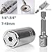 Universal Socket, HTOMT Multi-function Ratchet Gator Socket Adapter Set Adapter 1/4 inch to 3/4 inch Professional Repair Tools