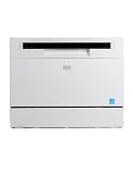 BLACK+DECKER Countertop Dishwasher, Counter Dishwasher with 6 Wash Programs, 6-Place Setting Capacity, Stainless Steel Interior, ENERGY STAR Certified, BCD6SD, White
