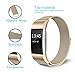 Tecson For Fitbit Charge 2 Bands (2-Pack), Stainless Steel Metal Milanese Bracelet Strap Replacement Wrist band with Magnet Lock for Fitbit Charge 2