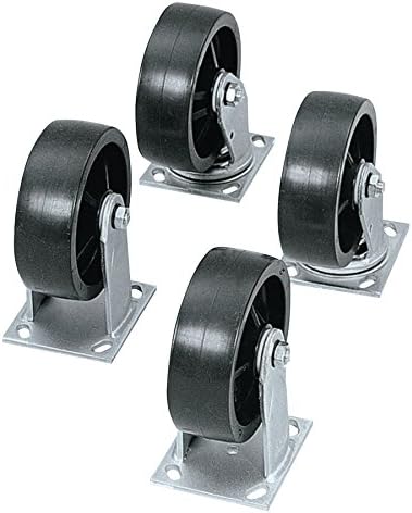 JOBOX1-320990 4" Diameter Steel Wheel Fixed and Swivel Heavy-Duty Caster Set