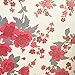 Moyishi Vintage Floral Flower Paper Peel & Stick Shelf Liner Dresser Drawer Sticker 17.7''x78.7'' (Red)