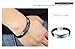 Stainless Steel Crucifix Cross Silicone Bracelets Cuff Bangle Wrist Band Bracelet, Black/Blue (Blue)