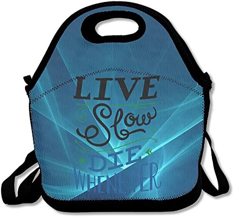 Black Slow Brew Cute Adult And Child Lunch Tote Bag