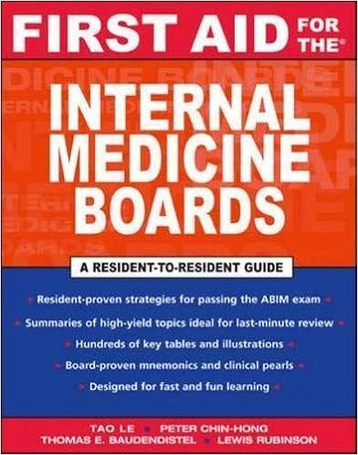 First Aid For The Internal Medicine Boards First Aid Series 9780071421669 Medicine Health Science Books Amazon Com
