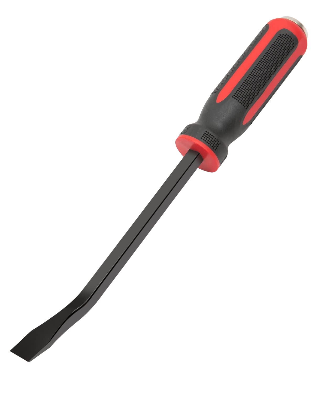 ROTATION 300 mm Chisel Lever with Plastic Soft Grip and Metal Impact Heads, 12 Inches, Crowbar, Pry Bar, Mounting Lever, Red