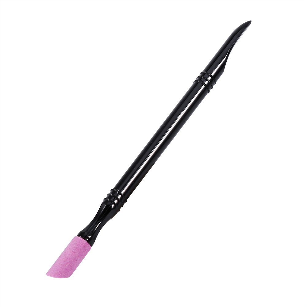 Pumice Stone Cuticle Nail Pusher Tool 12×1×1 New Nail Art Cuticle Remover Scrub Polish Quartz Pusher Stick Pen Manicure Pedicure Repair Tool