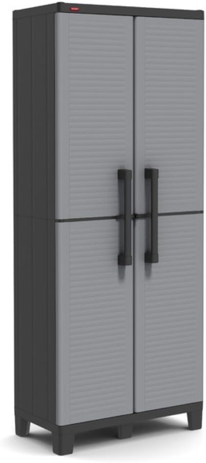 Amazon Com 2 Door Storage Cabinet Finish Black And Gray Office Products