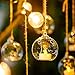 80MM Hanging Tealight Holders Glass Orb Terrarium, Wedding Candles Holders Hanging for Wedding Centerpieces (24, with 2 Side Holes)
