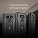 Poetic Karbon Shield Slim Fit LG G6 Case with Anti-Slip Side Grip and Carbon Fiber Texture for LG G6 Black