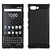 PUSHIMEI BlackBerry KEY2 Case, Soft TPU Brushed Anti-Fingerprint Full-Body Protective Phone Case Cover for BlackBerry KEY2 (Black Brushed TPU)