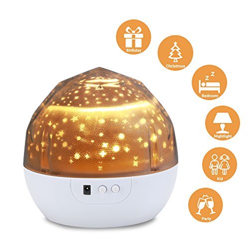 Starry night light lamp, slowton romantic 3 modes color…
