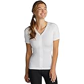 Tommie Copper Womens Short Sleeve V Neck Compression Shirt with Front Zipper – Posture Corrector Back & Shoulder Support