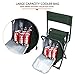 PORTAL Lightweight Backrest Stool Compact Folding Chair Portable Storage Seat with Cooler Bag and Shoulder Straps for Fishing, Camping, Hiking, Supports 250 lbsthumb 4