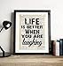 Life Is Better When You Are Laughing Typography, Vintage Dictionary Art Print, Antique Wall Art Home Decor, Boho Poster, Farmhouse Decoration Living Room Bedroom Office 8x10 Inches, Ready To Frame
