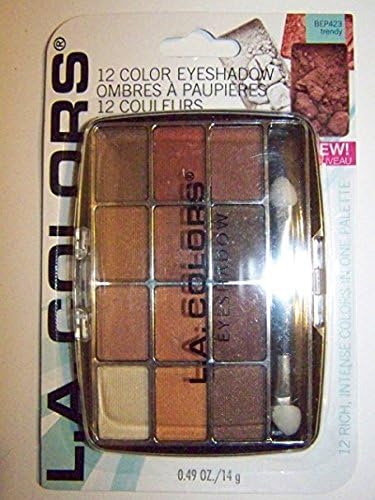L.A. Colors Expressions, 12 Color Eyeshadow, BEP423 Supernatural with extra brush (Trendy)