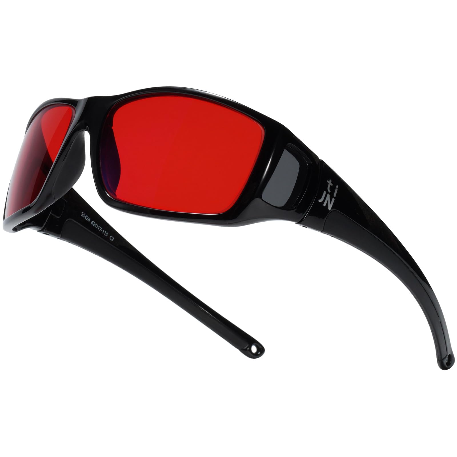 Photo 1 of TIJN Sonia Sleep Glasses for Blue & Green Light Blocking,Red Lens with Dual AR Coating,Wraparound Frame for Gaming Screen