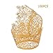 Cupcake Wrappers 100pcs Gold Rose Lace Hollow Cupcake Liners Bake Cake Paper Cups for Christmas Party Birthday Cake Decoration Supplies